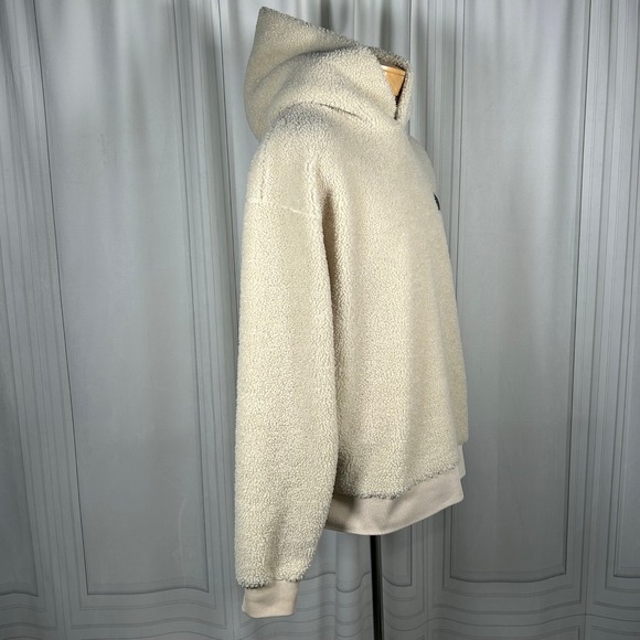 Men's XL Cream Scotch & Soda Sherpa Pullover Hoodie - Picture 4 of 16